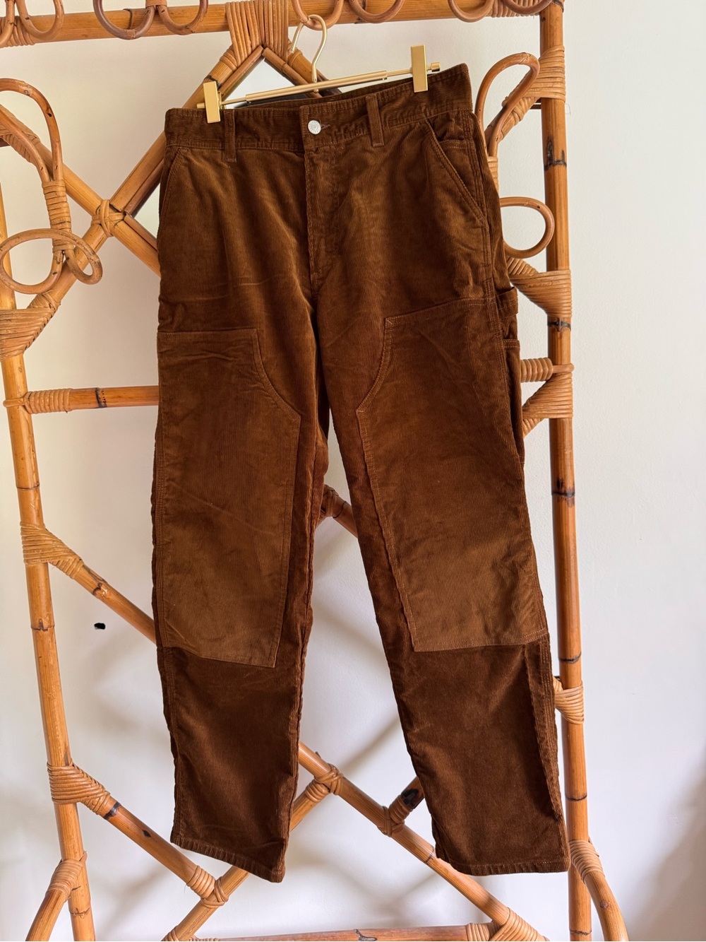Aime Leon Dore Micro-Cord Brown Carpenter Patchwork Trousers